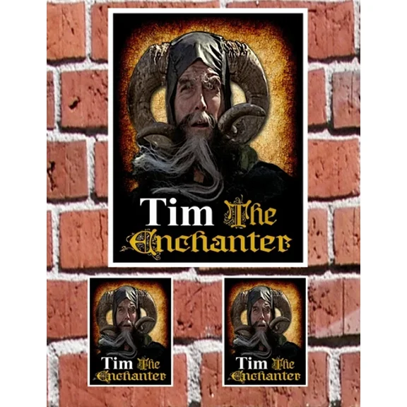 Tim The Enchanter 7" And 3" Decal Stickers For Home, School, Auto, Skate, Laptop