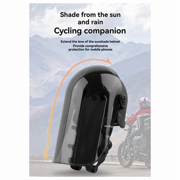 Motorcycle Phone Holder Extended Sunvisor Sunproof RainProof for Anti-Reflective Navigation Riding Long Rides B