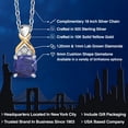 thumbnail image 2 of Gem Stone King 1.02 Ct Blue Lapis E-F Lab Grown Diamond 925 Silver and 10K Yellow Gold Pendant with Chain, 2 of 6