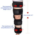 thumbnail image 7 of Hinged Knee Brace ROM Post Op Knee Immobilizer Adjustable Knee Immobilizer Support with Side Leg Stabilizers for Men and Women for Meniscus Tear, Arthritis, ACL, PCL, Osteoarthritis, Orthopedic Rehab, 7 of 7