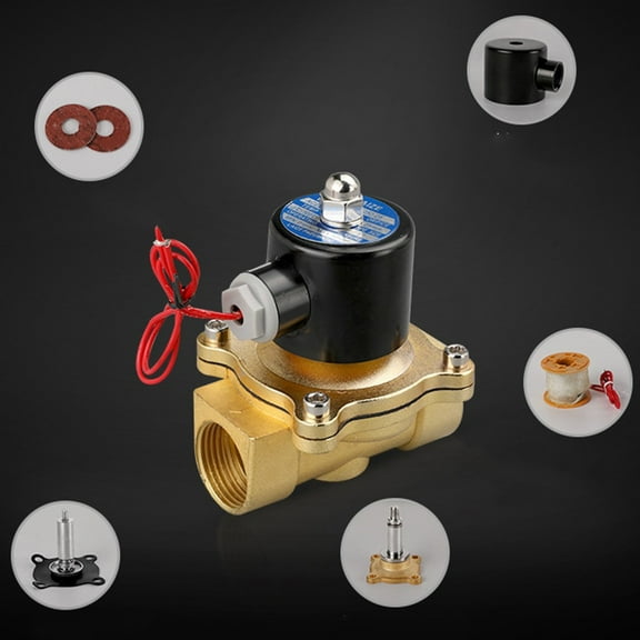 DC 12V 1/4" Electric Solenoid Valve Water/Air/Gas/Diesel 2W-025-08 Solenoid Valve 2-Way Design for Controlling Water/diesel/gas