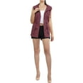thumbnail image 5 of MixMatchy Women's Drawstring Lightweight Loose Fit Sleeveless Vest Utility Jacket, 5 of 7