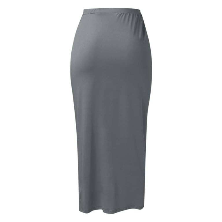 Pencil Skirt for Women Skirt Patterns for Sewing Women Womens Solid Draped  Slit High Elastic Waist Casual Skirt Wrap Waist Asymmetrical Skirt Tail