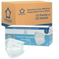 thumbnail image 6 of Litepak 500 PCS Premium Disposable Face Mask SOFT 3ply Nose Wire - White, 6 of 7