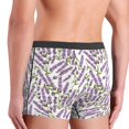 thumbnail image 4 of Men's Boxer Briefs, Lavender Flowers Leaves Soft Comfy Mens Underwear Boxer Briefs Breathable With Widen Waist, 4 of 7