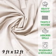 thumbnail image 2 of Tela plegable de lona, color verde, estilo de vida, multiusos, 9 x 12 pies, 2 of 7