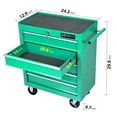 thumbnail image 2 of 5-Drawer Rolling Tool Chest on Wheels, 24-inch Tool Storage Cabinet with Locking System for Garage Workshop Warehouse Repair Shop, Green, 2 of 6