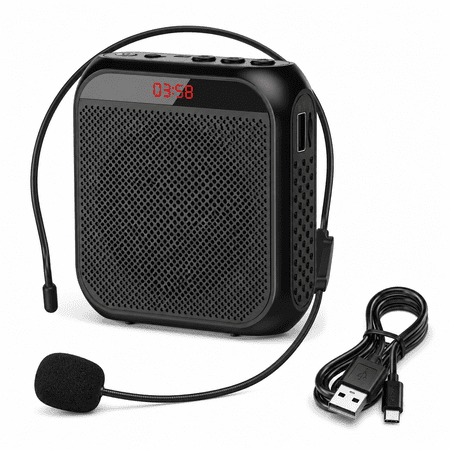Portable Voice Amplifier for Teachers, 8W Rechargeable Personal PA System with Headset Microphone, 2200mAh Speaker for Classroom, Training, Meetings, Tour Guides and Yoga Instructors