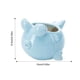 thumbnail image 5 of Cateissary Bonito jarrón de cerámica para peces, decoración duradera y única para el jardín del hogar, maceta europea ancha y carnosa Decoración del hogar con agujero, decoración de pecera. Azul claro, 5 of 6
