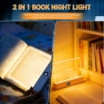 thumbnail image 4 of HIBIBUD Book Light,Rechargeable Clear Led Flat Book Lights for Reading in Bed at Night with 3 Colors&Timer,Dimmable Panel Plate Book Lamp Full Page Light,Gifts for Book Lovers, 4 of 8