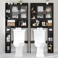 thumbnail image 4 of Vabches Over The Toilet Storage Cabinet, Farmhouse Bathroom Space Saver Organizer Storage Cabinet with Adjustable Shelf and Acrylic Doors, 4 of 6