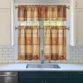 thumbnail image 3 of Fall Kitchen Curtains 36 Inch Short - 3 Panel Set, Autumn Harvest Print, Rod Pocket Window Treatment for Thanksgiving, Farmhouse, Cafe, Living Room - Machine Washable, 3 of 6