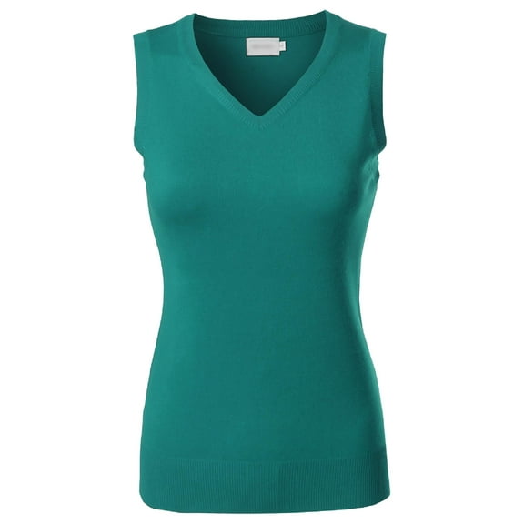 FashionOutfit Women's Solid Basic Soft Stretch Sleeveless Viscose Knit Vest Top