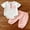 Orange, variant on BemeyourBBs Newborn Baby Boy Girl Summer Clothes Cotton Linen Outfit Casual Button Crew Neck Short Sleeve Romper Plaid Pants 2 Pcs Set
