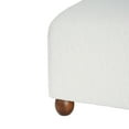 thumbnail image 4 of Christopher Knight Home 48" Modern Comfortable Ottoman Bench, Boucle Upholstery with Wooden Legs, White, 4 of 10