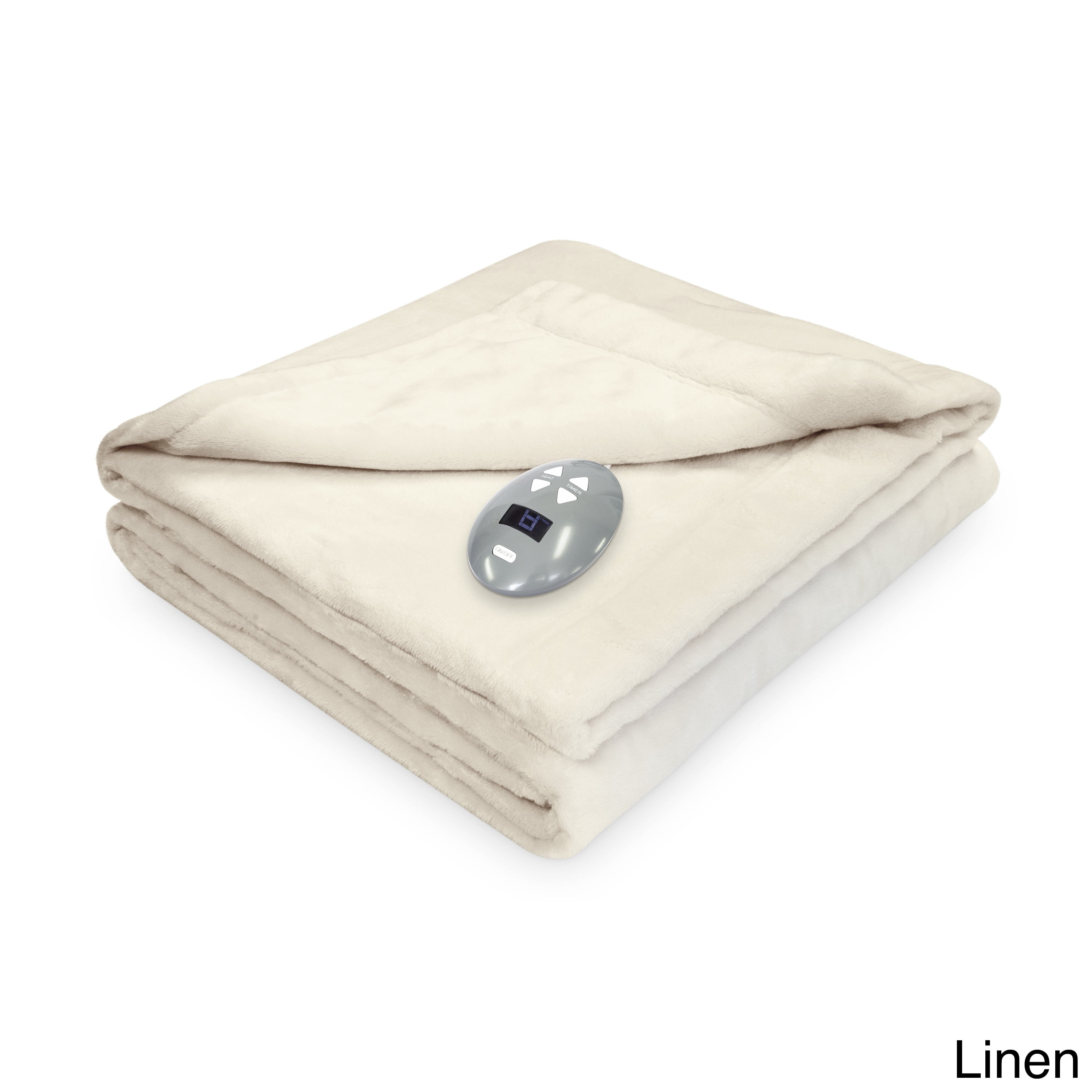 Serta Soft Heat Velvet Plush Soft Heated Electric Blanket with Digital