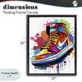 thumbnail image 4 of Stupell Industries Contemporary Graffiti Sneaker on White Black Floating Frame Canvas Art, 17 x 21, by Creative Studio, 4 of 8