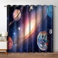 thumbnail image 1 of Jekeno Cortinas Opacas Galaxy Planet, Espacio Exterior, Universo, Nebulosa, Estrellas, Cielo Estrellado, Decoración Para Niños, Dormitorio, Sala De Estar, Oscurecimiento Con Ojales, 2 Paneles, 42 X 54, 1 of 5