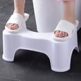 thumbnail image 1 of Taburete de baño ergonómico con escalón de 35°, universal, antideslizante, para niños mayores, mujeres embarazadas, color blanco, 1 of 1