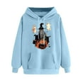 thumbnail image 4 of cocolona Womens Halloween Hoodie Long Sleeve Drawstring Graphic Sweatshirts Fall Winter Casual Loose Pullover Tops Halloween Sweatshirts, 4 of 4