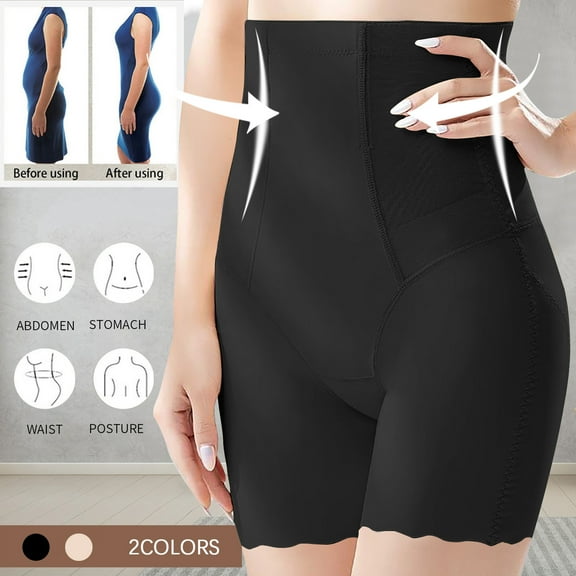 TMOYZQ Women's Seamless Body Shaper Tummy Control Shapewear High Waisted Shapewear Shorts Thigh Slimming Butt Lifting Shorts