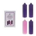 thumbnail image 2 of Mega Candles 4 pcs Unscented Advent Bell Top Pillar Candles, Hand Poured Wax Candles 2 Inch x 6 Inch, Holidays, Church, Decorations, Devotional, Celebration, Party & More, 2 of 3