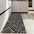 thumbnail image 4 of Black and White Geometric Pattern Kitchen Rug Mat,Kitchen Runner Rugs Non Skid Washable,Decorative Kitchen Floor Mats for Kitchen,Sink,Laundry,17"X47", 4 of 5
