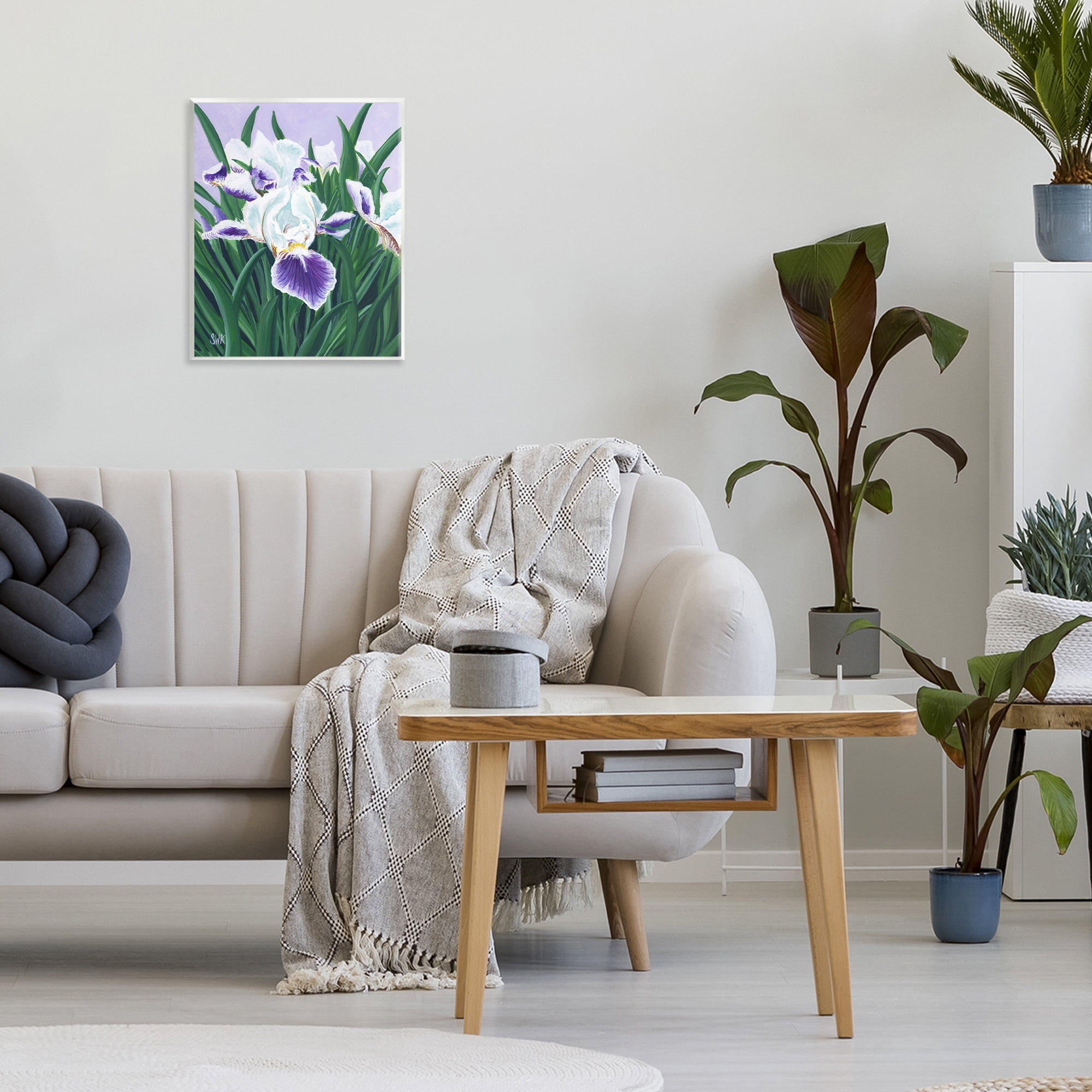 Stupell Industries Purple & White Irises Wall Plaque Art, design by Sarah Waldron Kimball