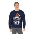 thumbnail image 5 of Graphic Designer Elf Unisex Sweatshirt, S-2XL Christmas Holidays Xmas Elves, 5 of 9