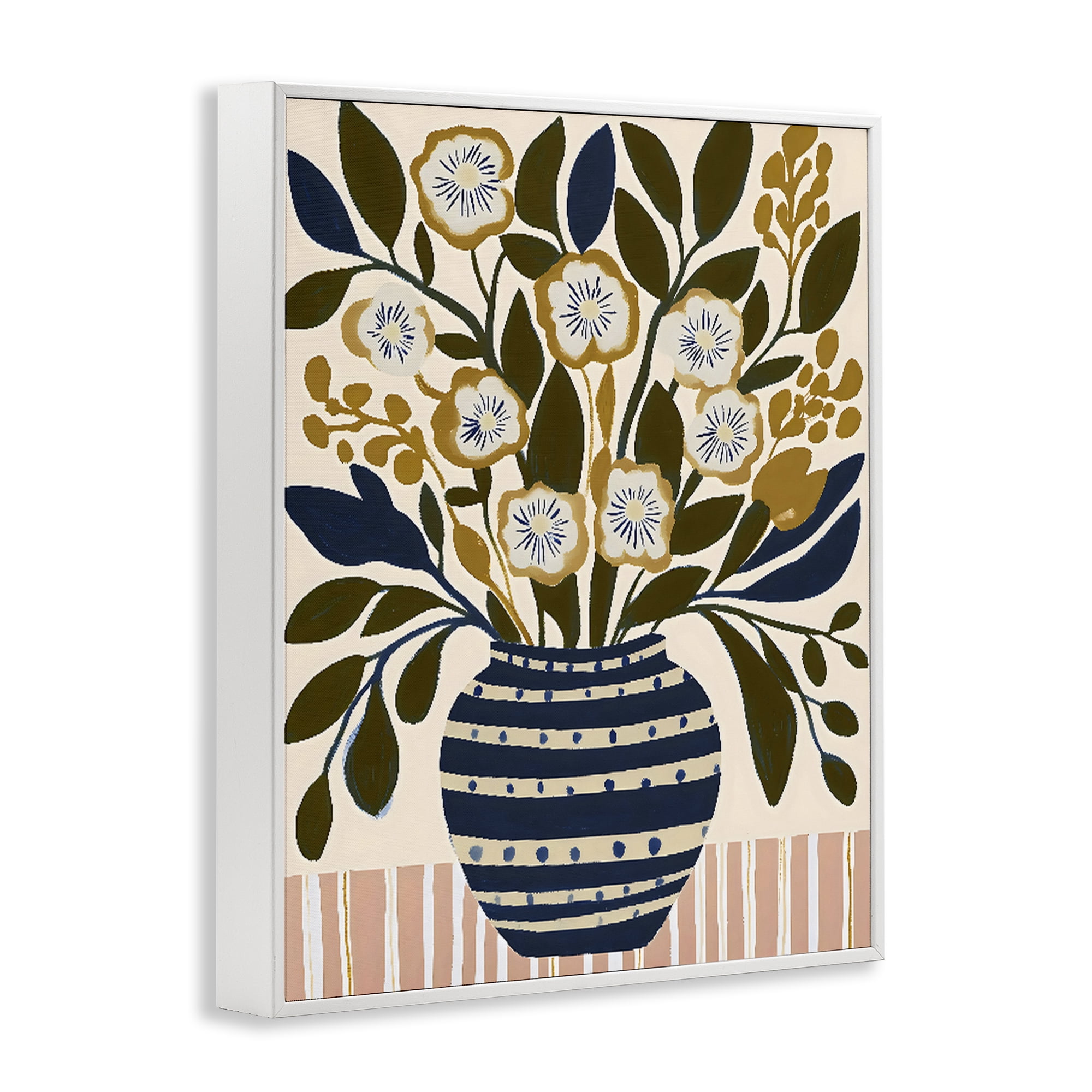 Stupell Industries Wild Bloom Boho Arrangement White Framed Giclee Art, design by Creative Studio