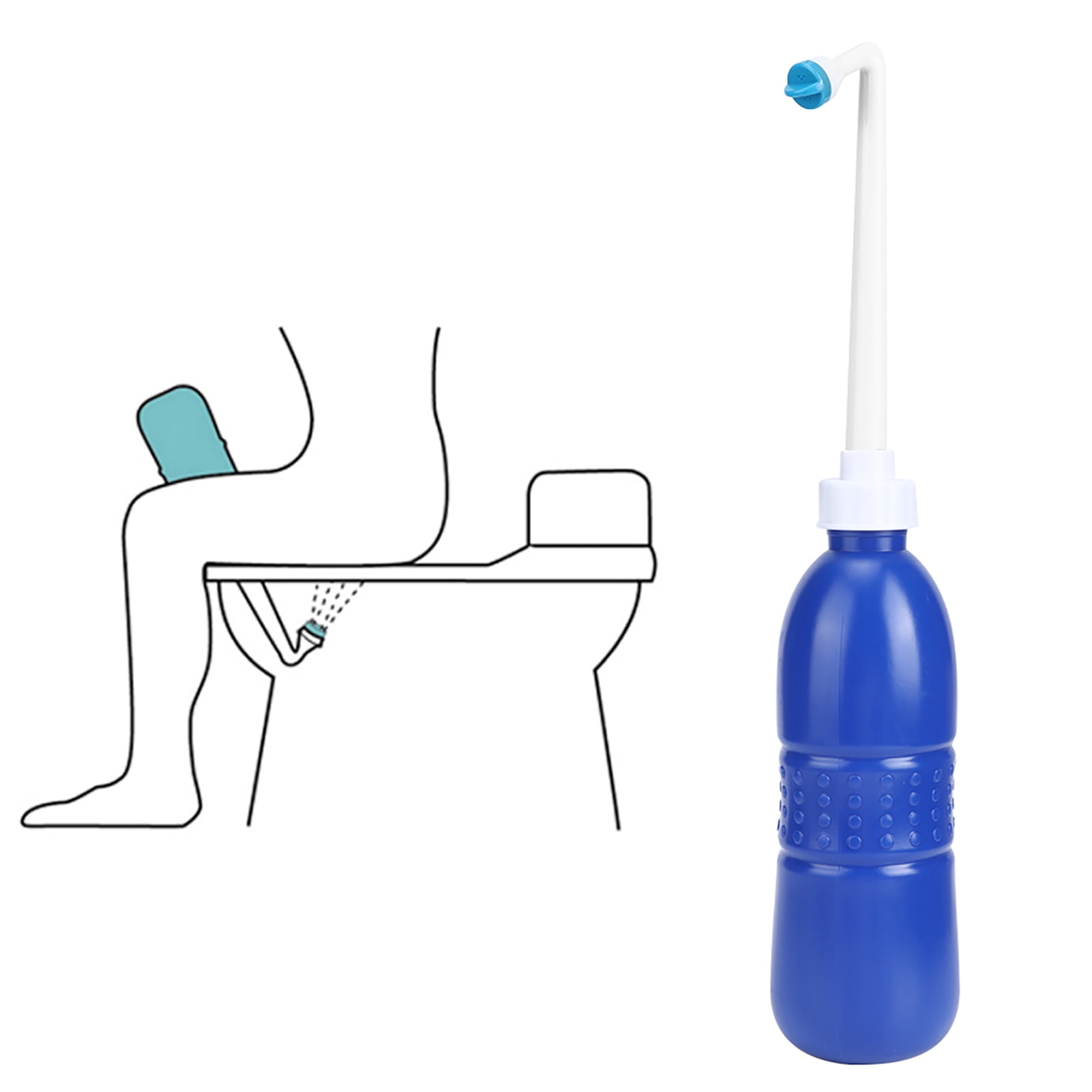 Octpeak 620ml Navy blue Portable Handheld Bathroom Home Travel Use Bidet Sprayer Bottle Spray Hygiene Cleaner,Portable Bidet Sprayer