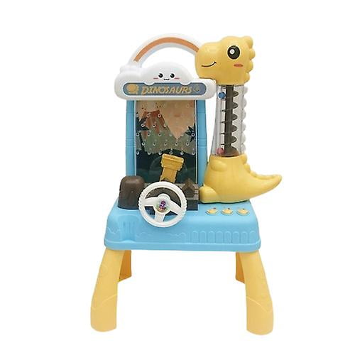 Máquina para atrapar frijoles de dinosaurio, máquina para atrapar cuentas, música ligera, consola de juegos de escritorio de juguete de frijoles arcoíris de inteligencia para niños, batería recargab