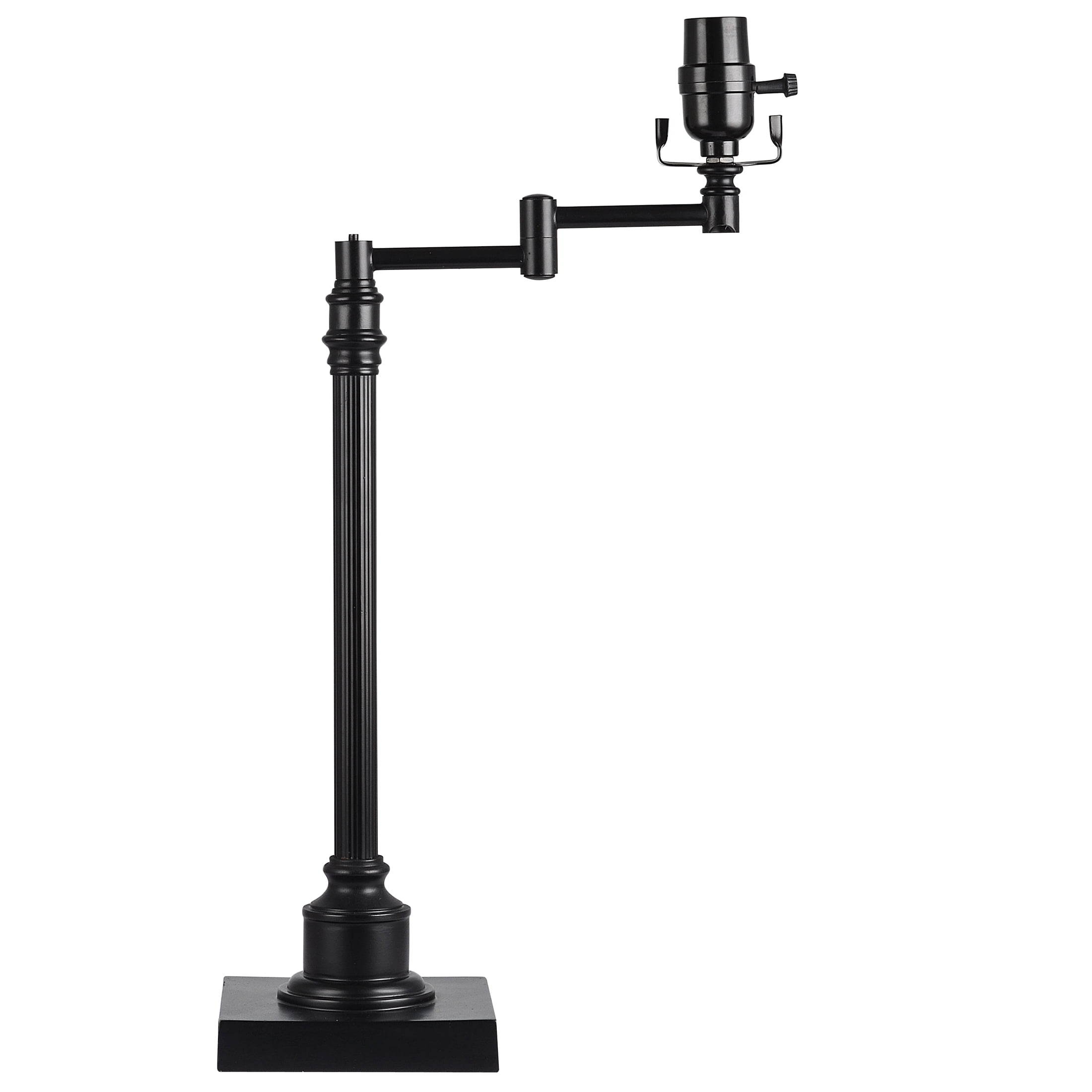 Better Homes & Gardens Black Metal Swing Arm Table Lamp for Office and Dorm