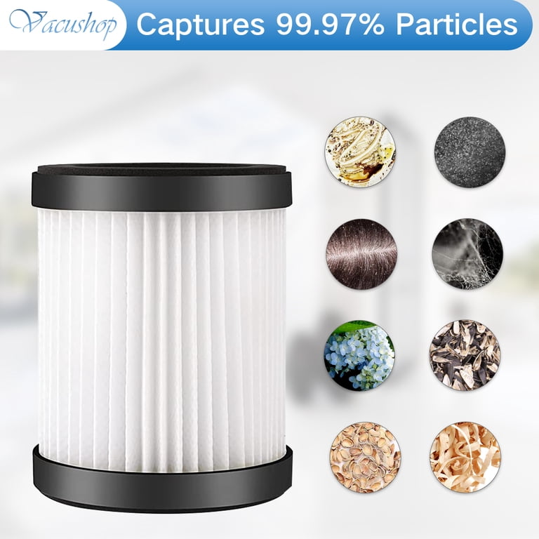 2 Filtri HEPA Di Ricambio Per Aspirapolvere MOOSOO XL-618A – Lavabili E Riutilizzabili, Con Spazzola Per Pulizia, Rimuove Il 99,97% Della Polvere - 4