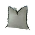 thumbnail image 3 of Plutus Luxury Siberian Faux Husky Handmade Throw Pillow - Gray - White & Black - 20 x 20 in., 3 of 3