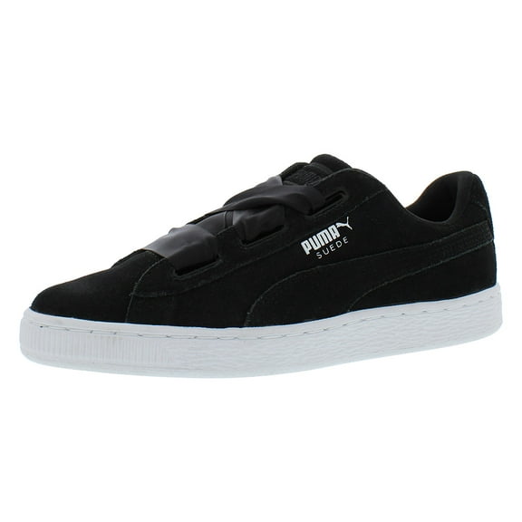 Puma Suede Heart GS Boys Shoes Size 5.5, Color: Puma Black/Puma White