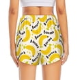 thumbnail image 2 of Lsque Banana Fruit Printed Women's Running Shorts with Liner Pockets,Elastic Quick Dry Workout Athletic Gym Yoga Shorts,Womens High Waist Shorts-XX-Large, 2 of 9