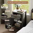 thumbnail image 3 of YouTrend Farmhouse End Table with Drawer and Storage Cabinet for Living Room,Rustic Adult Nightstand for Bedroom,Gray, 3 of 10