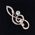 thumbnail image 5 of Broche de melodía exquisita para mujer elegante con accesorio de ropa de diamantes de imitación (plata), 5 of 5