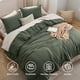 thumbnail image 4 of Juego de edredón Bedsure Super King Plus 326 x 305 cm, color verde oscuro, 4 of 8