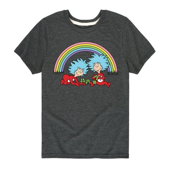 Cat in the Hat - Thing 1 2 Rainbow - Toddler And Youth Short Sleeve Graphic T-Shirt