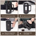 thumbnail image 2 of French Press Coffee Maker 34OZ Heat Resistant Borosilicate Glass Carafe/Tea Maker Coffee Press Frother Brewer 1000ml, 2 of 6