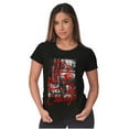 thumbnail image 4 of Chicago Illinois Teddy Bear Graffiti Womens Slim Fit Graphic Tee Brisco Brands S, 4 of 5