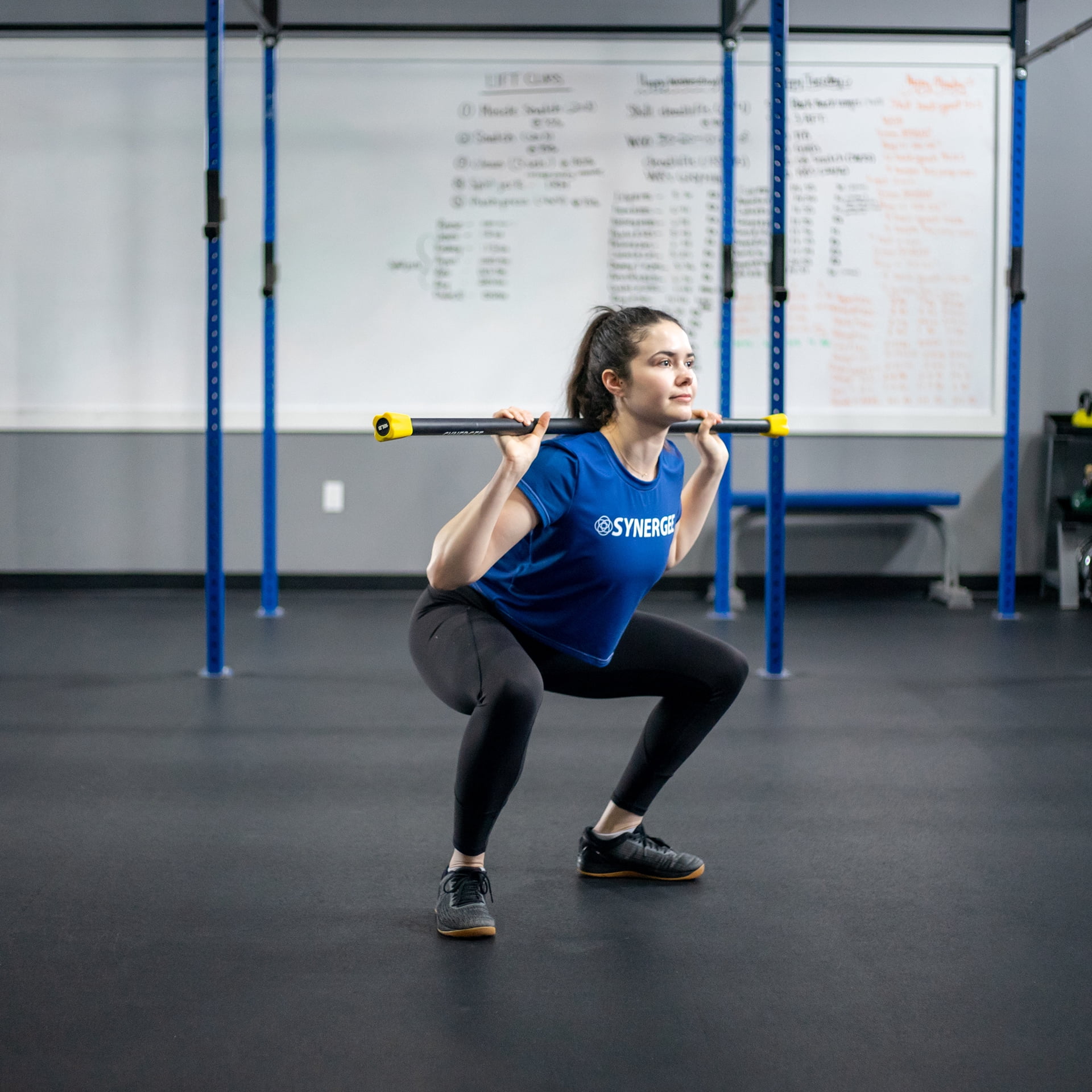 Synergee Workout Bar - 8lb - Padded Weighted Bars – Body Bar Toning Exercises, Strength & Condition