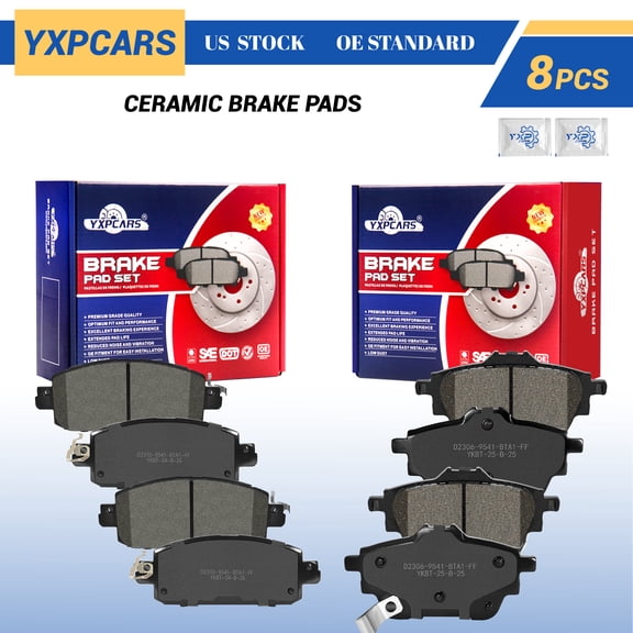 YXPCARS 8PCS Front Rear Ceramic Brake Pads (D2310 D2306), Brake Pads Set for Nissan Sentra 2020-2024