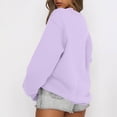 thumbnail image 4 of Resicozy Crewneck Sweatshirt for Women Fall Oversized Sweatshirt Vintage Solid Color Pullover Loose Fit Cute Y2K Hoodies Light Purple L, 4 of 5