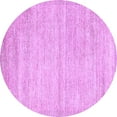 thumbnail image 1 of Ahgly Company Indoor Round Solid Purple Modern Area Rugs, 5' Round, 1 of 4