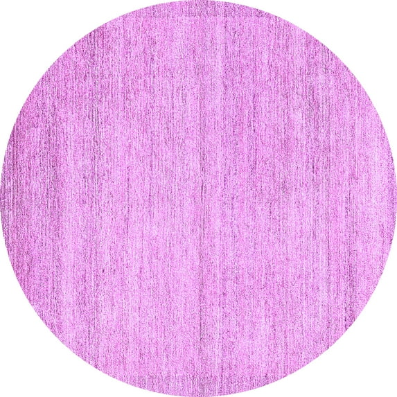 Ahgly Company Indoor Round Solid Purple Modern Area Rugs, 5' Round
