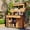 Natural, variant on Sailvan 66" Wood Potting Bench Table with Hutch,Outdoor Kitchen Island Garden Workstation with 6 Drawers,2 Cabinets & Side Hooks White