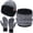 Blackwhite, variant on FZ FANTASTIC ZONE Women Winter Beanie Hats Touchscreen Gloves Neck Scarf Warmer Set Cable Knit Slouchy Skull Cap with Fleece Lined